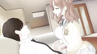 Little high school girl gets drilled by her high school class mate