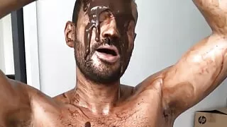 Chocolate, cum and shower