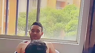 My straight neighbor sucks my cute tight gay ass and then fucks me hard bareback and cums inside my open ass