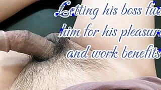 An employee was fucked by his boss for the sake of pleasure and an easy promotion from work