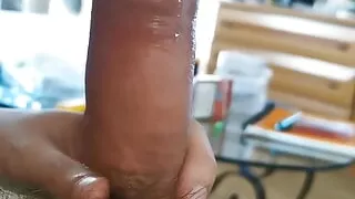 Deep throat, magical tongue play, he cums in my mouth and I show him how I play with his milk