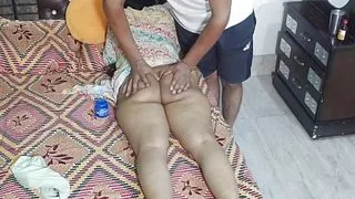 Indian Hot Stepmom massage with fucking Juicy Pussy