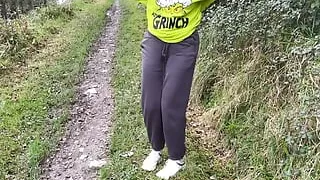 Outdoor Pee on the Trail