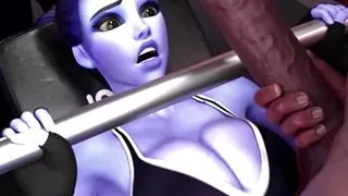 Widowmaker Fucked by Big Fat Cock in Gym Cumload