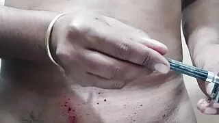 Horny Indian Guy Shaving Dick & Balls Neatly