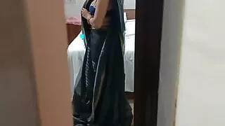 Desi Indian hot sexy Bhabhi Changing Saree fucked hard by her devar when my stepbrother was not in home Hindi audio