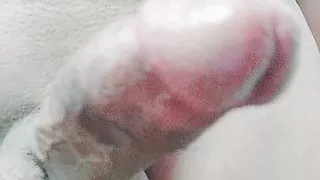 Man Masturbating on bathroom