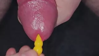 Insert different thick penis plugs into my penis