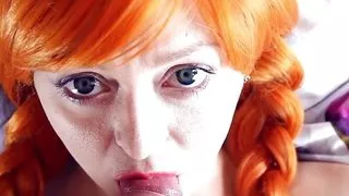 Hot egirl takes a dick in her mouth