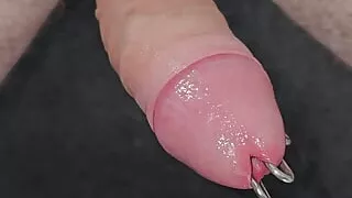 I try out my new penis stretchers, while I push other plugs completely in.