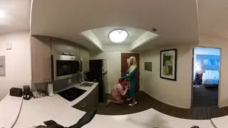 Hot Trans Woman Sucking Crossdresser Cock in Apartment VR