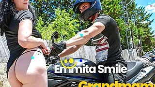Don't Get my Seat all Wet! Cougar Emmita Smile Rides Motor for GrandMams