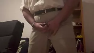 Nerd Anton pushes and spurts sperm hard!