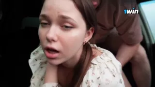 2 - Stepsister Paid With A Blowjob For A Ride. Fucked In The Car - Deluxe Bitch
