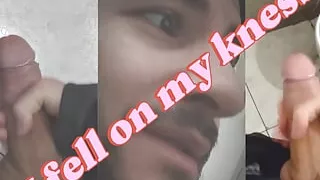 I fall on MY KNEES while MASTURBATING! I chat with you for a while before a modest CUMSHOT.