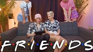 Femdom pegging and cock milking in one room at thee same time