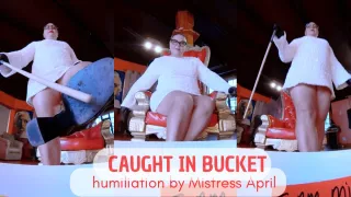 Pov Humiliation - Caught In Big Plastic Bucket - An April Movie