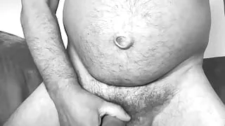 The Exhibitionist 11. The always horny, hairy oldie jerked off his cock again.