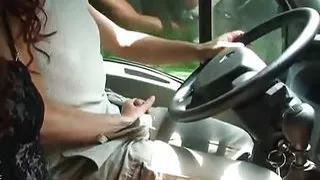 Sexy brunette German MILF fucked in the car