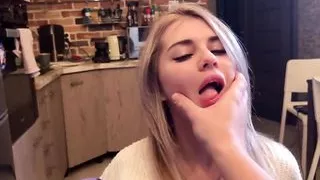 She Loves Being Chocked While Sucking Dick