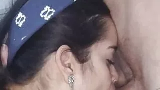 Very drooling blowjob is when White Moon smears herself all suckling. PT2 - White Wolf