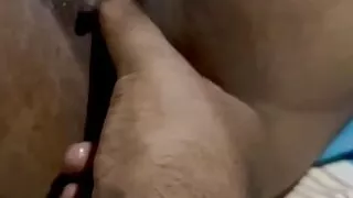 My husband fingering in my pussy and does a handjob.