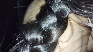 Deep blowjob by sexy Indian wife with her husband