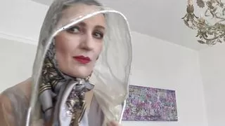 Transparent Rain Cape JOI - Cum on My Rain Poncho