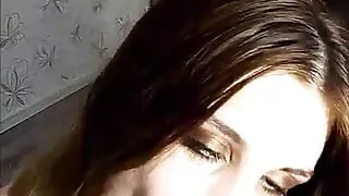 The slut sucked everything to the last drop