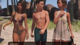 No more cash #1 - Emma and Johannes took a shower Emma give... on the beach Johannes fell on Tris and his dick sliped out.