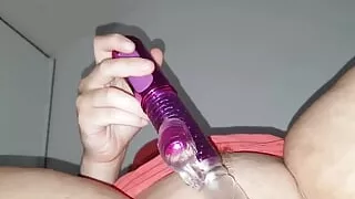 Rabbit Dildo Shaved Pussy Play Time