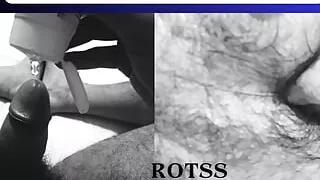 Hard cock and finger in the ass of the plump hairy bear