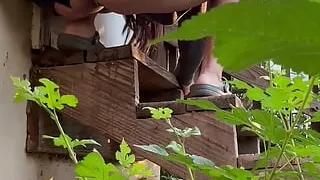 Quick piss in my backyard