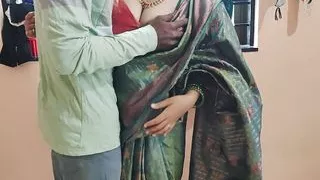 Indian Desi Step Mom big boobed caught my condom in my college pant and she punished me to sex with her  step mom