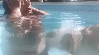 Homemade Holiday Threesome in the Pool