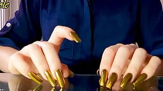 Tapping Nails Golden Nails