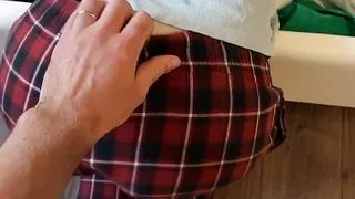 I fucked my stepmom doggystyle and cum on my ass while my dad left