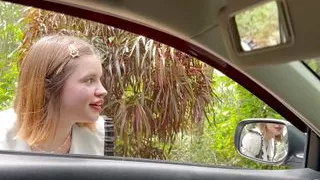 Petite student asked me for a ride so I fucked her in the car