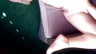 Half-nude shave on the porch -Outdoor FUN-