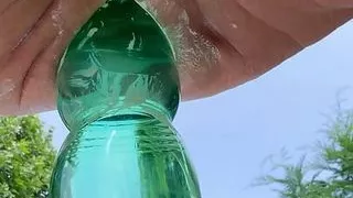 Bottle insertion in ass
