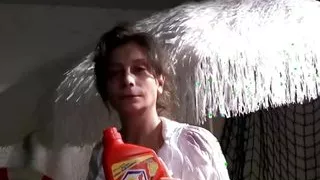 Pretty looking mature sucks and fucks at pool