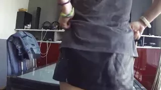 Mature woman gets fucked hard on the floor