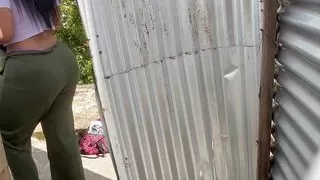 Camera in beach booth records beautiful big ass and voluptuous Latina