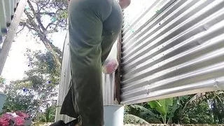 Outrageous Beach Booth Recording of Voluptuous Latin Woman