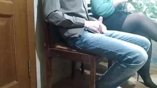 Mature stranger helped me cum in a public place