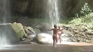 Sweet vixen with small tits gets fucked outdoors