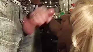 Horny mature blonde leaves cocking and fucks