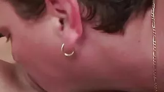 Blonde slut gives him her pussy after boobjob