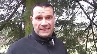 Brunette milf gets fucked in the woods