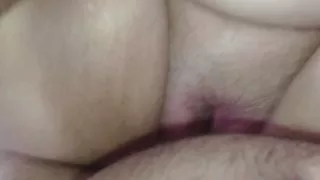 My friend is very horny so I take her to a nearby motel and I fuck her delicious pussy.